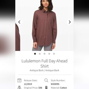 - Size 4 lululemon womens button up euc